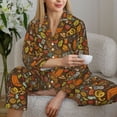 thumbnail image 6 of Fotbe Picnic Pattern Long Sleeve Pajama Set for Women,Sleepwear Set,2-piece Loungewear Set,Soft PJs Comfy Nightwear with Pockets -XX-Large, 6 of 7