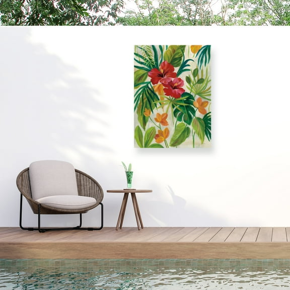Silvia Vassileva 'Tropical Jewels II v2' Outdoor Canvas 47x30