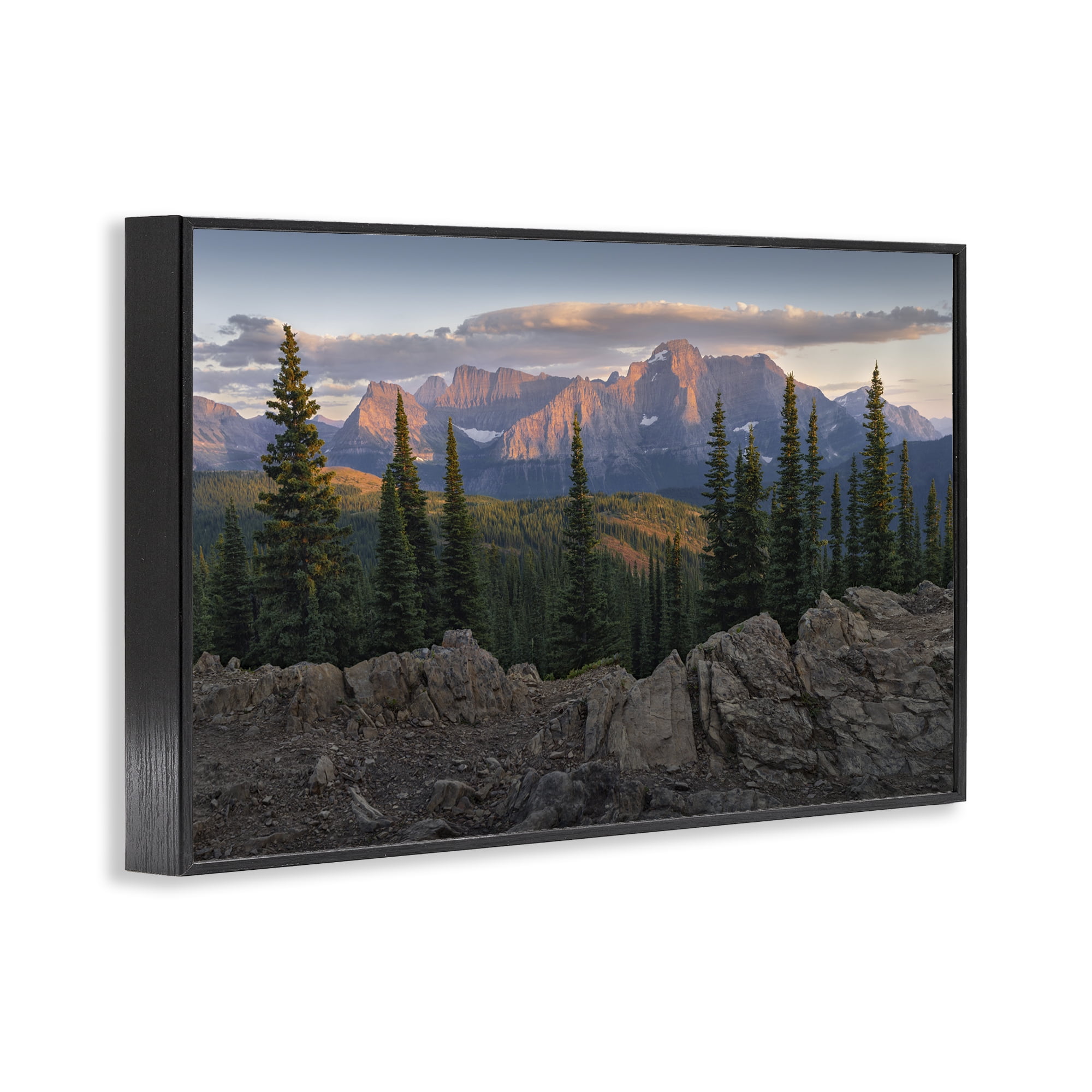 Stupell Industries Diurnal Mountain Scenery Landscape Photography Black Framed Art Print Wall Art, 18 x 12