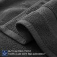 thumbnail image 4 of Linteum Textile 12 Piece Towel Set, 16x28 Inch, 100% Soft Cotton Zero Twist 16 Single Yarn Ring Spun Luxury Hand and Face Towels Spa Quality (Stone Grey), 4 of 7
