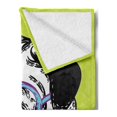 thumbnail image 2 of Pug Soft Flannel Fleece Throw Blanket, Dog a Bow Tie and Nerdy Glasses on Pastel Tone Shade Backdrop, Cozy Plush for Indoor and Outdoor Use, 50" x 60", Apple Green Pale Blue, by Ambesonne, 2 of 5