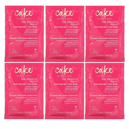 Cake Beauty The Smooth Move, Moisture Melt Hair Mask, 1.69 fl oz / 50 ml (pack of 6)