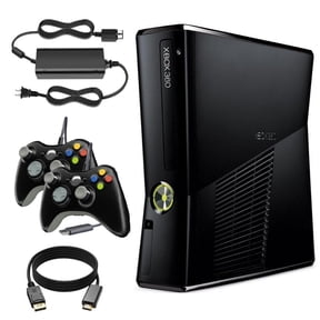 Restored Xbox 360 Console S 4GB - 2 Controllers