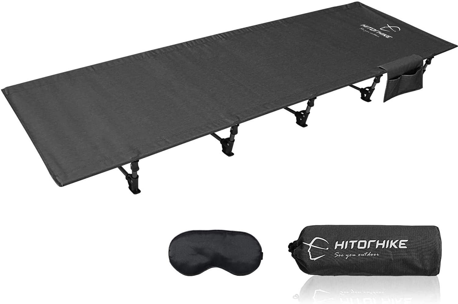 HITORHIKE Camping Cot Compact Folding Cot Bed for Outdoor Backpacking  Camping Cot Bed