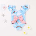 thumbnail image 5 of Auroural Kids Swimsuits Girls Swimwear Kids Toddler Girls Baby One-Piece Swimsuit Ruffled White Bow Swimsuit, 5 of 9