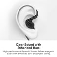 thumbnail image 3 of MEE audio M6 Sport USB-C Wired Earbuds with Memory Wire Earhooks, Headset with Mic & 3-Button Remote for iPhone 16, iPad, Other USB Type C Devices; in Ear Headphones for Running/Gym/Workouts, Black, 3 of 5