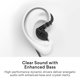 thumbnail image 3 of MEE audio M6 Sport USB-C Wired Earbuds with Memory Wire Earhooks, Headset with Mic & 3-Button Remote for iPhone 16, iPad, Other USB Type C Devices; in Ear Headphones for Running/Gym/Workouts, Black, 3 of 5