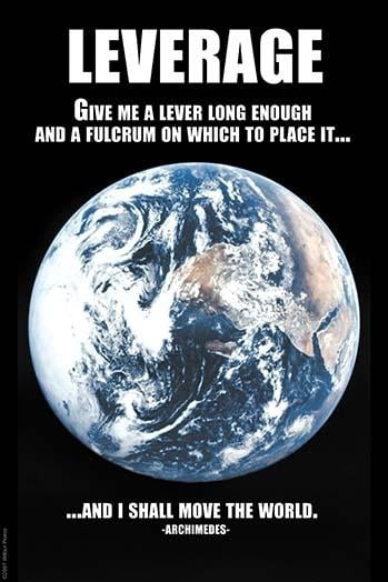 Give Me A Lever Long Enough NEW Classroom Motivational POSTER Archimedes 