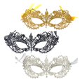 thumbnail image 3 of 3 Piezas Máscaras de Encaje Máscara de Mascarada Máscara de Media Cara Elegante Delicado Antifaz de Encaje Correa de hilo jinwen Accesorios de mascarada, 3 of 8