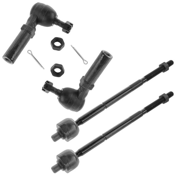 TRQ Front Tie Rod Set Fits Select 1996-2000 Chrysler Town & Country 2000 Voyager Dodge Caravan Grand Caravan Plymouth Grand Voyager