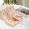 thumbnail image 6 of BZSMCE Leather Jewelry Box - Rectangular Basket_of Flowers and Butterflies Pattern 8.27x5.5x1.78in Beige, 6 of 8