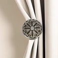 thumbnail image 6 of MERIVILLE Set of 2 Petal Window Drapery Medallion Holdbacks, Curtain Tiebacks, Wall Hook, Tassel Holder, Bronze, 6 of 7