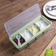 thumbnail image 5 of Namzi 4 Grids Seasoning Box, Multi Compartments Spice Rack Home Condiment Container with Spoons for Spice Salt Sugar Cruet (Green), 5 of 5