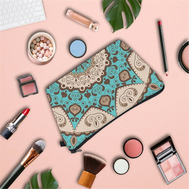 Bolsa de maquillaje, bolsa de cosméticos, bolsa de maquillaje grande para mujeres, estilos de bolsa de maquillaje, bolsa de cosméticos de viaje portátil para mujeres, paquete de flores para mujeres