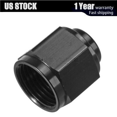 Anodized Aluminum Prop Nut - 10AN Female Flare Cap Plug Nut Aluminum Block Off Fitting Adapter Anodized Black