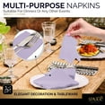 thumbnail image 5 of Cocktail Napkins Disposable, Lavender Beverage Napkins Soft and Absorbent Paper Napkins for Dinner, Party, Wedding, Or Every Day Use, 7” x 7” 2 Ply Party Napkins, Pack of 40 - By Amcrate, 5 of 6