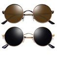thumbnail image 1 of Gafas de sol Joopin Round Small Circle Gold Black Polarizadas UV, 1 of 6