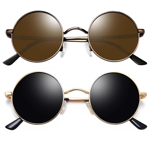 Gafas de sol Joopin Round Small Circle Gold Black Polarizadas UV