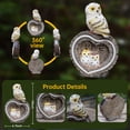 thumbnail image 4 of Owl Decor Garden Statues Love Outdoor Decorations for Yard Solar Figurine Lights for Outside Unique Christmas Birthday Thanksgiving Housewarming Gifts for Moms Women, 4 of 8