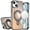 Black, variant on For iPhone 15 CHROME HQ Rotational Magnetic Ring Hybrid - Cosmic Orange