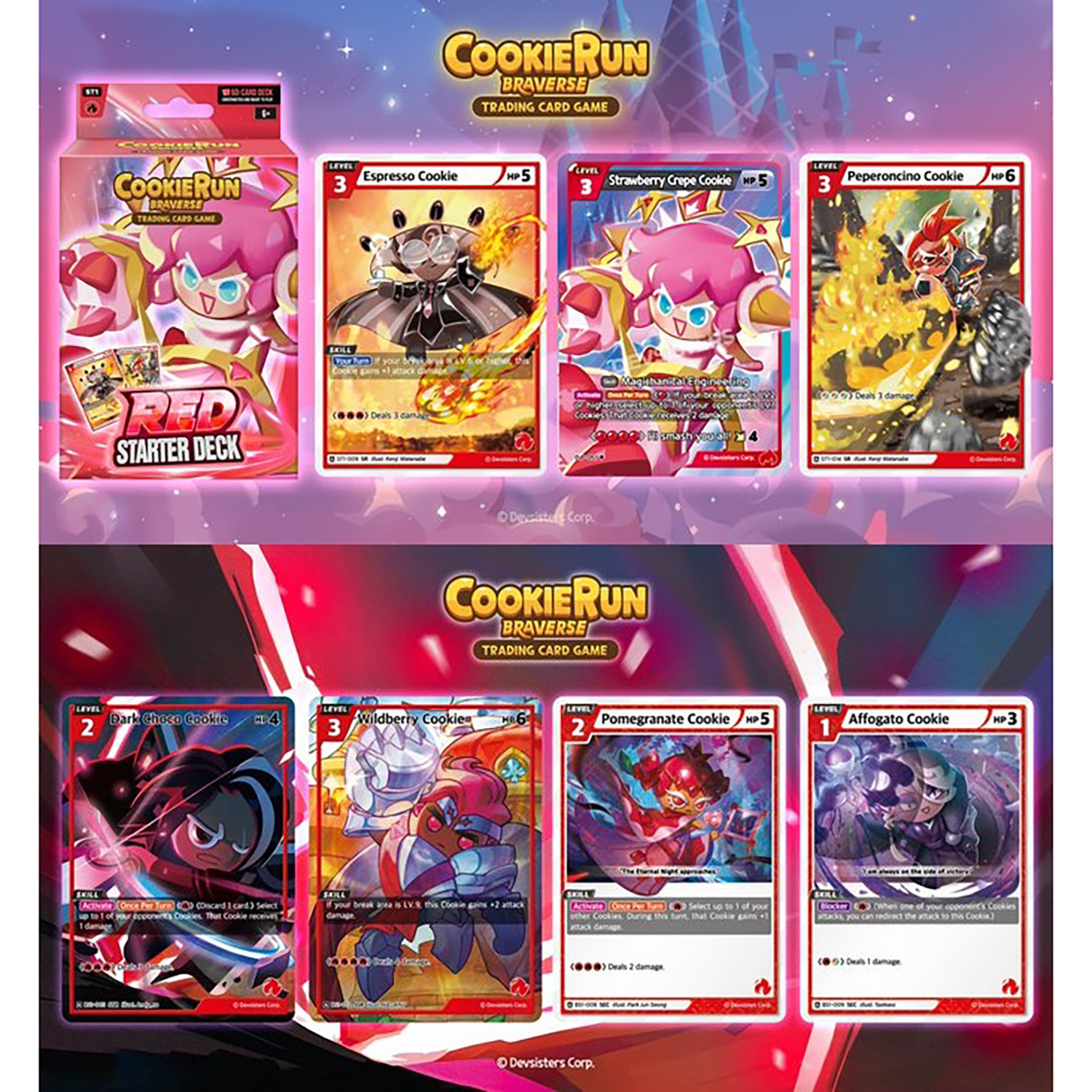 CookieRun: Braverse Trading Card Game - Starter Deck Red