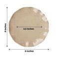 thumbnail image 3 of Efavormart 10 Pack | Taupe 6" Round Plastic Dessert Salad Plates, Disposable Appetizer Plates with Gold Wavy Rim for Wedding, Outdoor Receptions, Banquets, Holiday Dining, 3 of 11