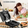 thumbnail image 3 of Taiyaki Fish Shape Cake Maker Waffle Pan Mold Cast with 2 Sided Home Cooking Bakeware Tool, 3 of 8