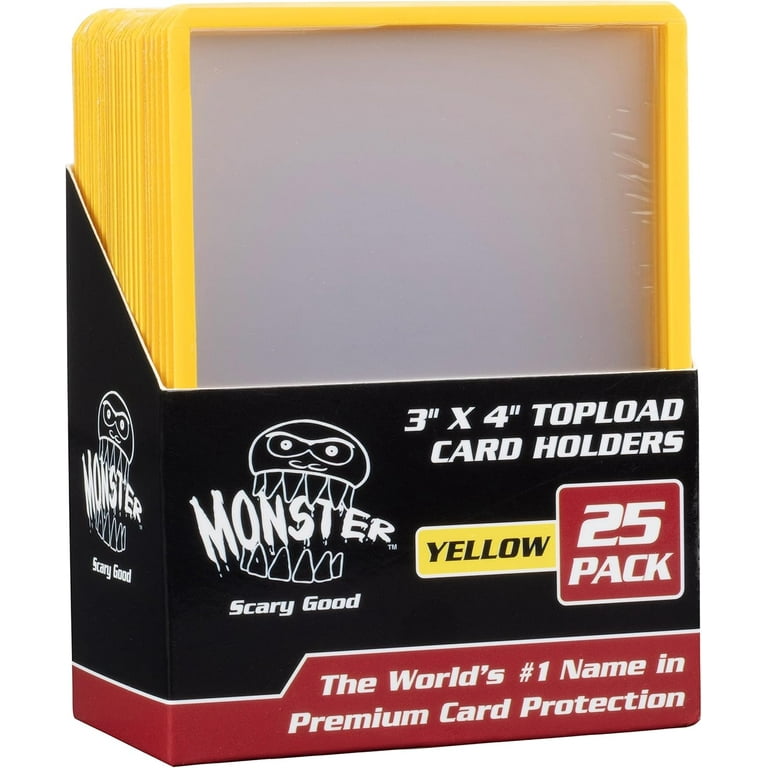 Monster Top Loaders for Trading Cards - 25 Count 3x4