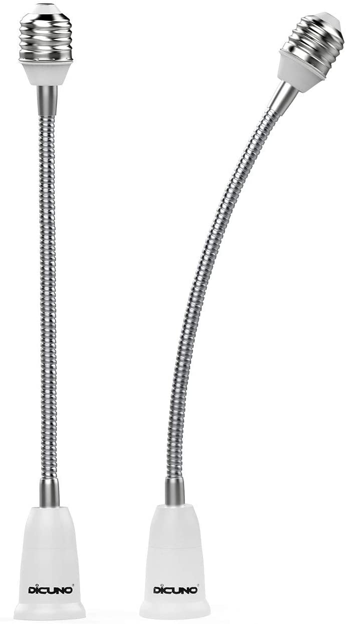 DiCUNO E26 Socket Extender Adapter, E26 to E26 Flexible Extension