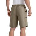 thumbnail image 6 of happyYEE Men’s Quick Dry Shorts with Zipper Pockets Drawstring Elastic Waist Casual Shorts Outdoor Running Sport Shorts for Men,Khaki,,S, 6 of 7