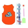 thumbnail image 4 of Dog Tshirt Cute Soft Breathable Animal Patterned Puppy Clothes with Rhinestones for Pets Decoration ProtectionOrange M, 4 of 14