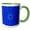 Green/White, variant on 3drose, Geometrical Hypnotic Circular Burst Mosaic Pattern Background Design, 11oz Two-tone Blue Mug
