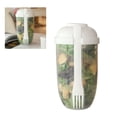 thumbnail image 1 of Recipiente Para Ensalada ANGGREK Taza De Ensalada Ligera 1000 Ml Con Tapa Y Tenedor, 1 of 7