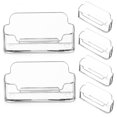 thumbnail image 3 of OULII 6Pcs Acrylic Transparent Business Card Holder for Desk Office Card Organizer Display Stand, 3 of 8