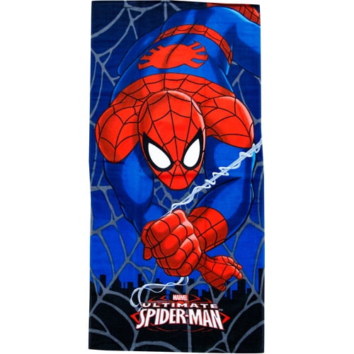 Marvel Ultimate Spiderman Beach Towel  Velour 28x58 