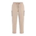 thumbnail image 4 of AUNVITO Women's Outdoor Cargo Cropped Pants with Multiple Pockets Comfort Fit for Sports and Leisure, 4 of 8