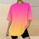 thumbnail image 3 of Camiseta Corta con Cuello Redondo Y Gota Del Hombro para las Mujeres, 3 of 4