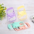 thumbnail image 6 of Uxcell Chair Cell Phone Stand, Candy Color Mobile Phone Holder, Multi Angle Mini Folding Chair Cradle, Yellow 2 Pack, 6 of 6