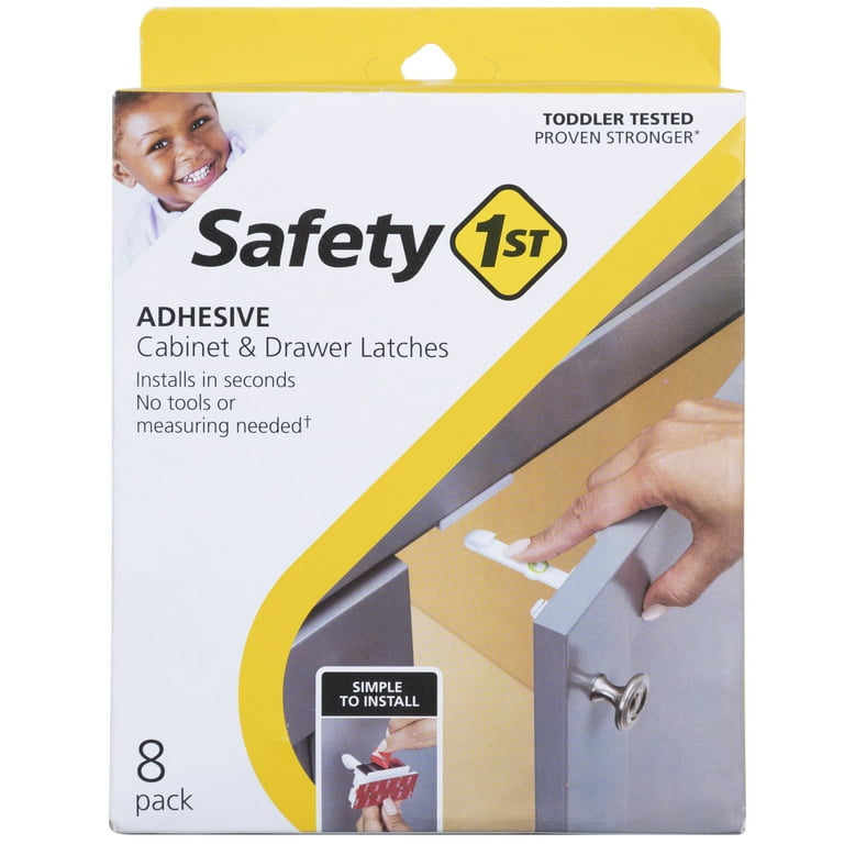Safety 1st White Plastic Cabinet Catches 4 pk Safety 1st White Plastic Cabinet Catches 4 pk