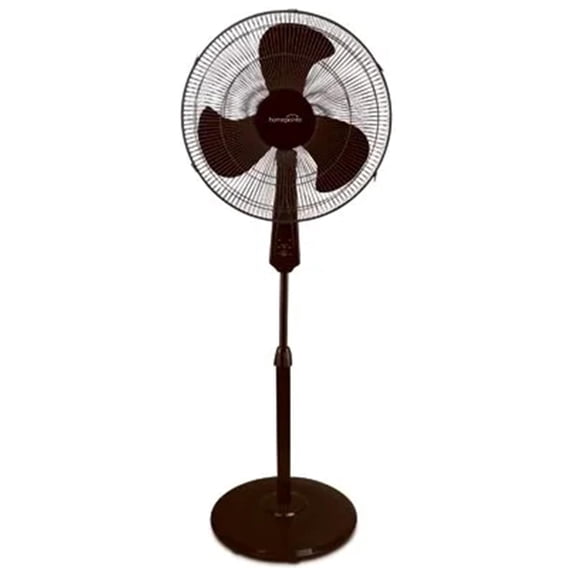 Oscillating Stand Fan 16-Inch, Black - FS40-19MB - 3 Speed Settings, Adjustable Height & Tilt - for Home, Office, Patio Cooling