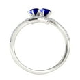 thumbnail image 4 of Mauli Jewels Engagement Rings for Women 1.15 Carat Two Stone Tanzanite and Diamond Engagement Ring 4 Prong-Setting 14k White Gold, 4 of 6