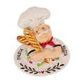 thumbnail image 4 of GUOOL Chef Statue Fridge Resin Creative Decoration 3D for Kitchen Maps Long Long Loaf, 4 of 8