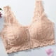 thumbnail image 4 of Gibobby traviesa Lencería Sexy Sujetador grande extraelástico para dormir para mujer, cierre frontal, ajustable, sin aros, ropa interior de encaje(Beige, XXXL), 4 of 5