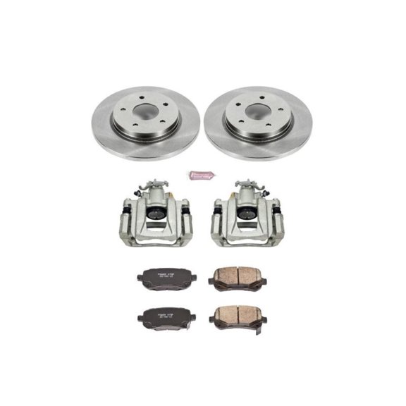 PowerStop Rear Stock Replacement Brake Pad and Rotor Kit with Calipers Fits: CHRYSLER DODGE VOLKSWAGEN Select Models KCOE4569