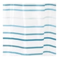 thumbnail image 2 of iDesign Bathroom Shower Curtain, Lindy Stripe PEVA, White and Blue, 2 of 6