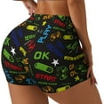 thumbnail image 2 of Naloa Pixel Game Biker Shorts for Women Seamless Scrunch Short Women’s Yoga Shorts for Gym Running Sport Shorts - Small, 2 of 9