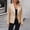 Beige, variant on Black Women's Softshell Jacket Leather Jacket Women V Neck with Hood Fleece Lined Warm Lightweight Waterproof Insulated Windbreaker S