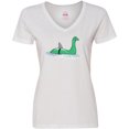 thumbnail image 3 of Inktastic Nessie Shark Women's V-Neck T-Shirt, 3 of 5