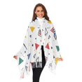 thumbnail image 3 of FORMRS Womens Scarf Winter Soft Long Big Warm Shawls Wrap Tassel Scarves, Colorful Geometric, 3 of 9