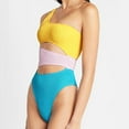 thumbnail image 3 of Aayomet Maillot de Bain avec Coutures à Motifs Colorés (Jaune, m), 3 of 5